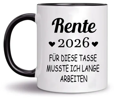 Image de Tasse à café - Motif : "Retraite 2026" - Pour la retraite - Blanche