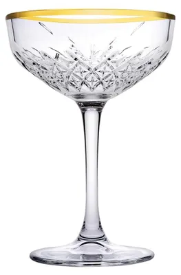 Zeitlose Gläser, 4er-Set, Goldrand, 20 cl, bruchsicher