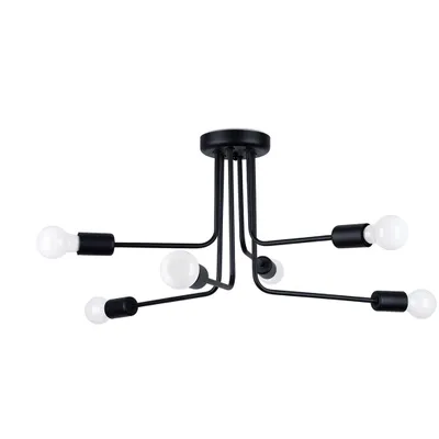 Obrázek produktu pro Lustr NORAH 6 černý 6xE27 15W ocel 33x68x68cm Sollux Lighting