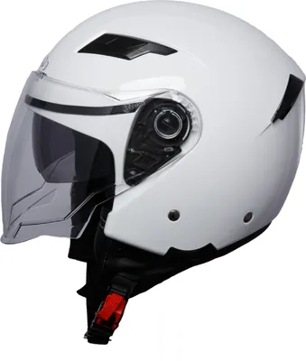 Produktbild von PROANTI Motorradhelm Jethelm Motorrad Helm mit kratzfestem Visier- und integriertem Sonnenschutz - Weiß, S