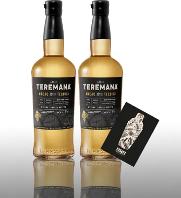 Produktbild von Teremana Tequila 2er Set Aenjo 2x 0,7L (40% Vol) Dwayne The Rock Johnson Tequila Anejo- [Enthält Sulfite]