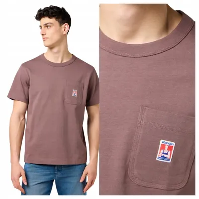 Produktbild von Wrangler | CJ Pocket Tee Peppercorn Baumwolle Freizeit-Herren-T-Shirt Größe L
