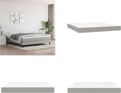 Produktbild von vidaXL Taschenfederkernmatratze Hellgrau 180x200x20 cm Stoff - Taschenfederkern-Matratze - Taschenfederkern-Matratzen - Matratze - Schlafzimmermöbel
