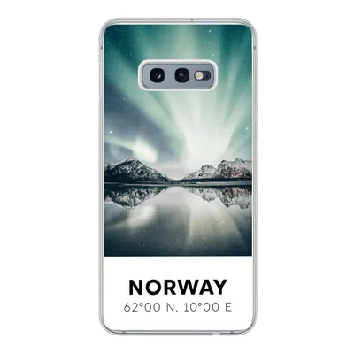 Produktbild von MuchoWow® Handyhülle Schutzhülle Hülle für Samsung Galaxy S10e Norwegen - Nordlichter - See Silikon Softcase Handy Hülle - Handy