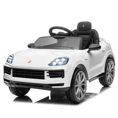 Produktbild von FCH Kinder Elektroauto 12V Kinderauto Elektrisch 2,4G-Fernbedienung, Porsche Cayenne Elektrofahrzeuge mit MP3, Musik, Hupe, LED-Leuchten (Weiss)