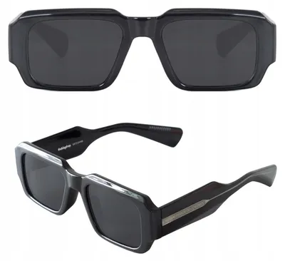 Produktbild von Theblogshop BOLDY Schwarze massive rechteckige Sonnenbrille UV400