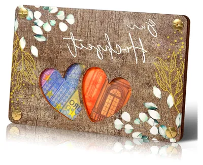 Produktbild von Geldgeschenk zur Hochzeit - Elegante Geschenke für das Brautpaar - Verpackung für Geldgeschenke - Hochzeitsgeschenk (Holzmaserung)
