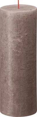 Productafbeelding van Bolsius Rustiko Shine, kaars, lichtbruingrijs, 85 mm, 1 stuk
