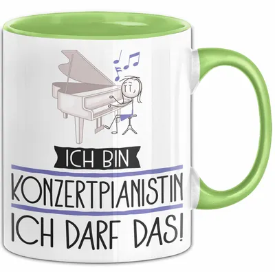 Produktbild von Geschenk für Konzertpianistin Tasse Lustige Geschenkidee Geburtstag Ich Bin Konzertpianistin Ich Darf Das (Grün)