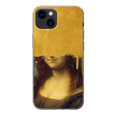 Produktbild von MuchoWow® Handyhülle Schutzhülle Hülle für iPhone 13 mini Mona Lisa - Da Vinci - Gold Silikon Softcase Handy Hülle - Softcase