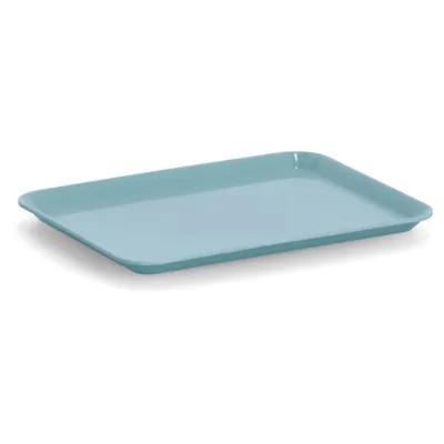 Produktbild von Serviertablett aus kratzfestem Melamin, türkis, 24 x 18 cm