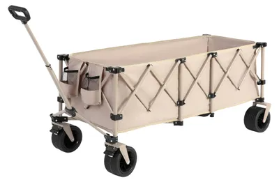 Produktbild von Faltbarer Wagen - Bolzenwagen - Faltbarer Transportwagen - Gartenwagen - Allradreifen - Tragfähigkeit: 99,79 kg