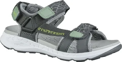 Produktbild von Superfit Criss Cross, Jungen Synthetik Sandalen in grau, mittlere Weite, Textilfutter