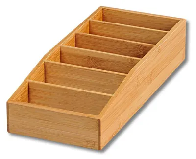 Image de KESPER Organisateur universel 6 compartiments 15 X 7 X 35 cm Bambou 70822