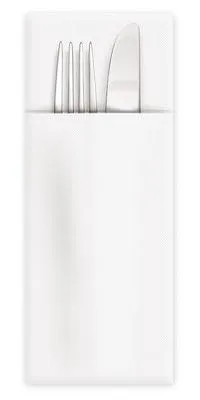 Produktbild von 100x Servietten Bestecktaschen CutleryStar 2-lagig 38 x 32 cm weiß