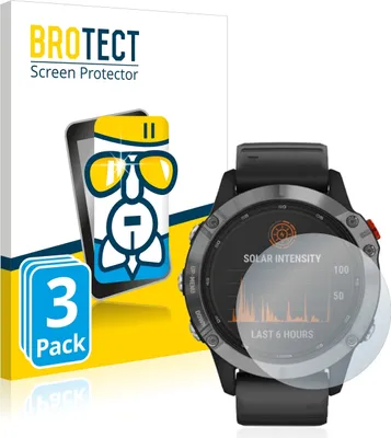 Produktbild von 3x BROTECT Schutzglas für Garmin Fenix 6 Solar Schutzfolie Panzer Folie Glas Display Schutz klar