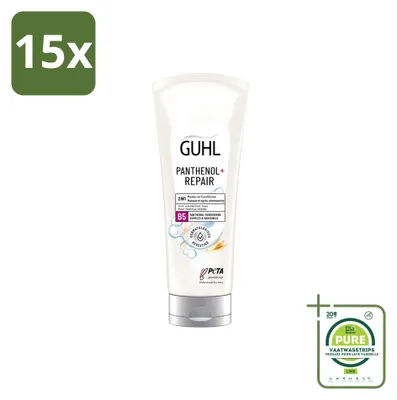 Imagen del producto de 15 unidades de Guhl Panthenol+ Repair, mascarilla y acondicionador 2 en 1 - 200 ml - Paquete grande