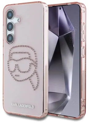 Obrázok produktu pre KARL LAGERFELD case passend für SAMSUNG S25 KLHCS25SHKHDCELP (IML Rhinestones K Head) pink