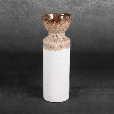 Produktbild von Keramikvase ERINA, 13x13x35 cm, beige