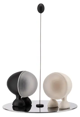 Salz- und Pfefferstreuer-Set, Kunststoff, schwarz/weiß, 31x11,8x31 cm