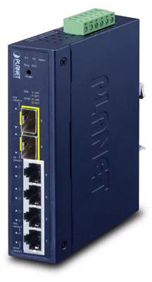 Produktbild von PLANET Industrial L2/L4 4-Port, Managed, L2/L4, Gigabit Ethernet (10/100/1000), Vollduplex, Wandmontage