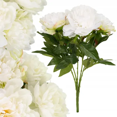 Produktbild von Topoblu Pfingstrosen Künstlicher Blumenstrauß Weiß Groß