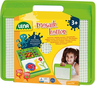 Zdjęcie produktu dla Lena Mosaik SM35615, 3 lat(a), Chłopak, dziewczyna, 400 szt., Czechy, Zabawka nieodpowiednia dla dzieci poniżej 36. miesiąca życia, 45 mm
