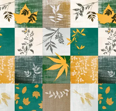 Produktbild von PVC Tischdecke Ahorn Grün Wachstuch · Länge & Breite wählbar · abwaschbar · Blätter Herbst gelb creme beige , Größe:140 x 2500 cm