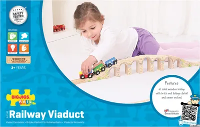 Produktbild von Bigjigs Houten Rails - Spoorwegviaduct, 3dlg.
