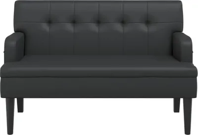 Produktbild von Möbel Bank mit Rückenlehne Schwarz 112x65,5x75 cm Kunstleder Top7620790