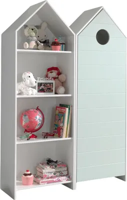 Produktbild von Regalschrank Set Kania Standregal MDF+Holzwerkstoff Weiß /Mint