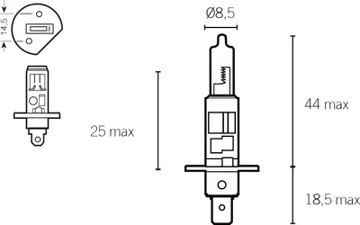 Obrázok produktu pre Halogénová žiarovka H1 P14.5s 12V 55W
