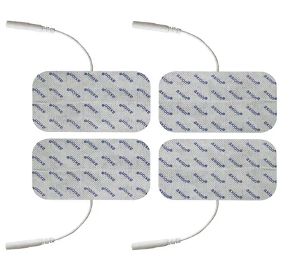 Productafbeelding van axion® elektrodenpads, geschikt voor Prorelax, Promed, axion - 10x5 cm, 2 mm stekker, 4 stuks, zelfklevende TENS/EMS-elektroden