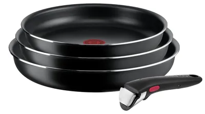 Produktbild von Tefal Ingenio Easy On 4-tlg. Pfannenset abnehmbarer Griff 22/ 24/26 cm L15992