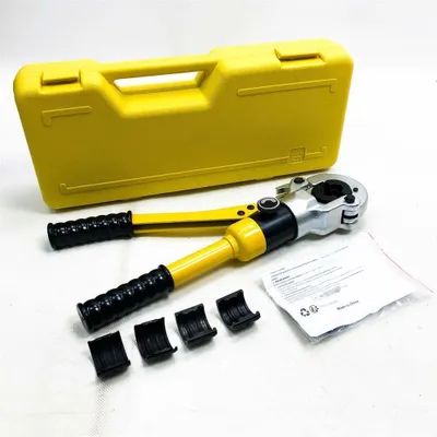 Produktbild von Snowtaros Crimpzangen, Rohr-Crimpzange mit TH-Konturpressenzange, TH16, TH20, TH26, TH32 mm, Presszange mit 360° Drehbarem Kopf und Ergonomischem Gummigriff, 10T