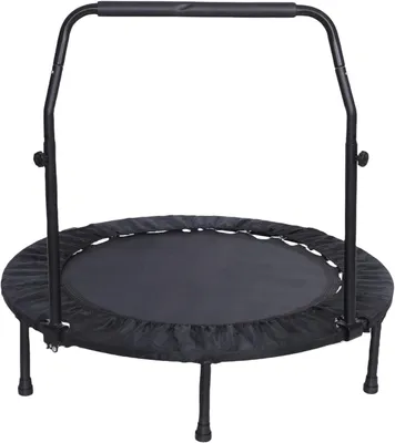 Produktbild von Endless 40" Foldable Mini Trampolin mit Griff und Max Load 220 Kg | Schwarz & Rot | Material: Alloy Stahl, Nylon | Indoor und Outdoor Fitness Workouts