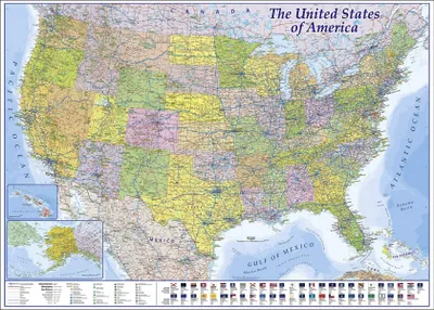 Obrázek produktu pro XXL plakát s mapou USA – obrovská mapa Ameriky