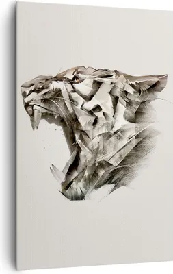 Produktbild von Bild auf Leinwand - Leinwandbild - Einteilig - tiger tier - 80x120cm - Wand Bild - Wanddeko - Wandbilder - Leinwanddruck - Kunstdruck - Wanddekoration - Leinwand bilder - Wandbild - PA80x120-4113
