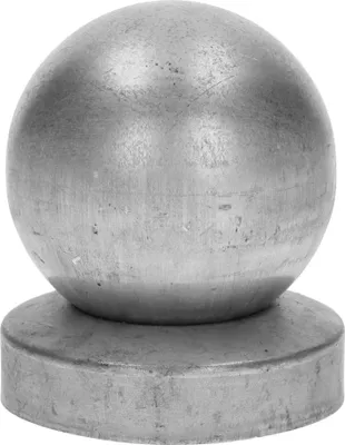 Immagine prodotto di LogistSystem tappo rotondo con sfera 100 mm per pali da recinzione FI 120 mm | acciaio zincato | forma piramidale | tappo di copertura per pali in legno | 1 pezzo | tappo di protezione per pali copertura per pali