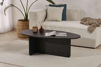 Obrázok produktu pre Skye Decor, Orba - Wood Black, konferenčný stolík, čierne drevo, 100 % melamínová doska, 120 x 65 x 40 cm