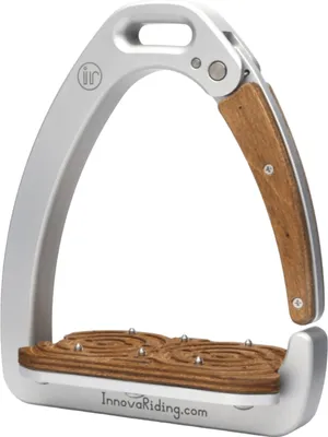 Immagine prodotto di INNOVA RIDING Staffe di sicurezza DYNAMIC argento e legno scuro Staffe di sicurezza, Taglia:Unica