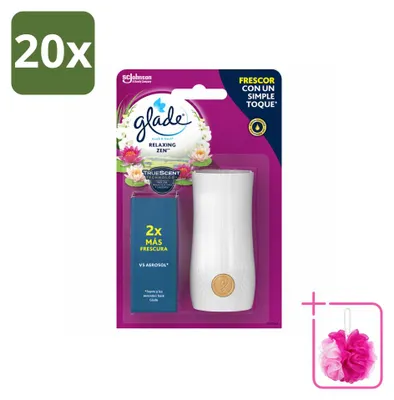Zdjęcie produktu dla 20 sztuk dyfuzora zapachowego Glade Touch & Fresh Relaxing Zen, pojemność 10 ml - zestaw ekonomiczny