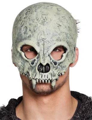 Produktbild von Totenkopf-Maske Halloween-Maske beige