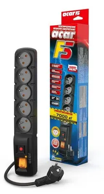 Zdjęcie produktu dla ACAR F5 FILTR NAPIĘCIA czarny 1,5m