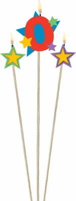 Immagine prodotto di Bastoncini per candele Amscan con numeri e stella SG16244 (taglia unica) (colorato)