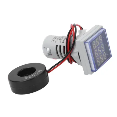 Obrázek produktu pro Měřič napětí a proudu, voltmetr, ampérmetr, indikátor frekvence, střídavý elektrický měřič