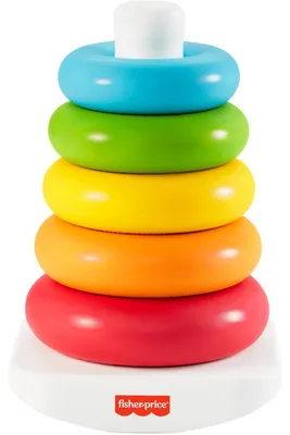 Produktbild von Fisher-Price Eco Farbring Pyramide, Stapelspiel, 100% -Kunststoff, 0,5 Jahr(e), Kunststoff, Mehrfarbig