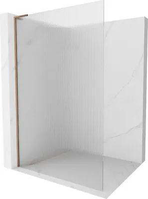 Produktbild von Mexen Kioto L Duschwand Walk-in 120 x 200 cm, transparent, roségold - 800-120-103-60-09