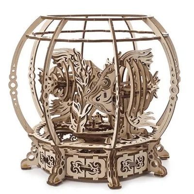 Image de Puzzle 3D, Aquarium Mécanique, Ugears, bois, 325 pièces