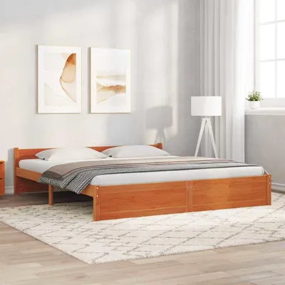 Produktbild von Möbel Bettgestell Wachsbraun 200 x 200 cm Massivholz Kiefer - Klassische Betten 870160